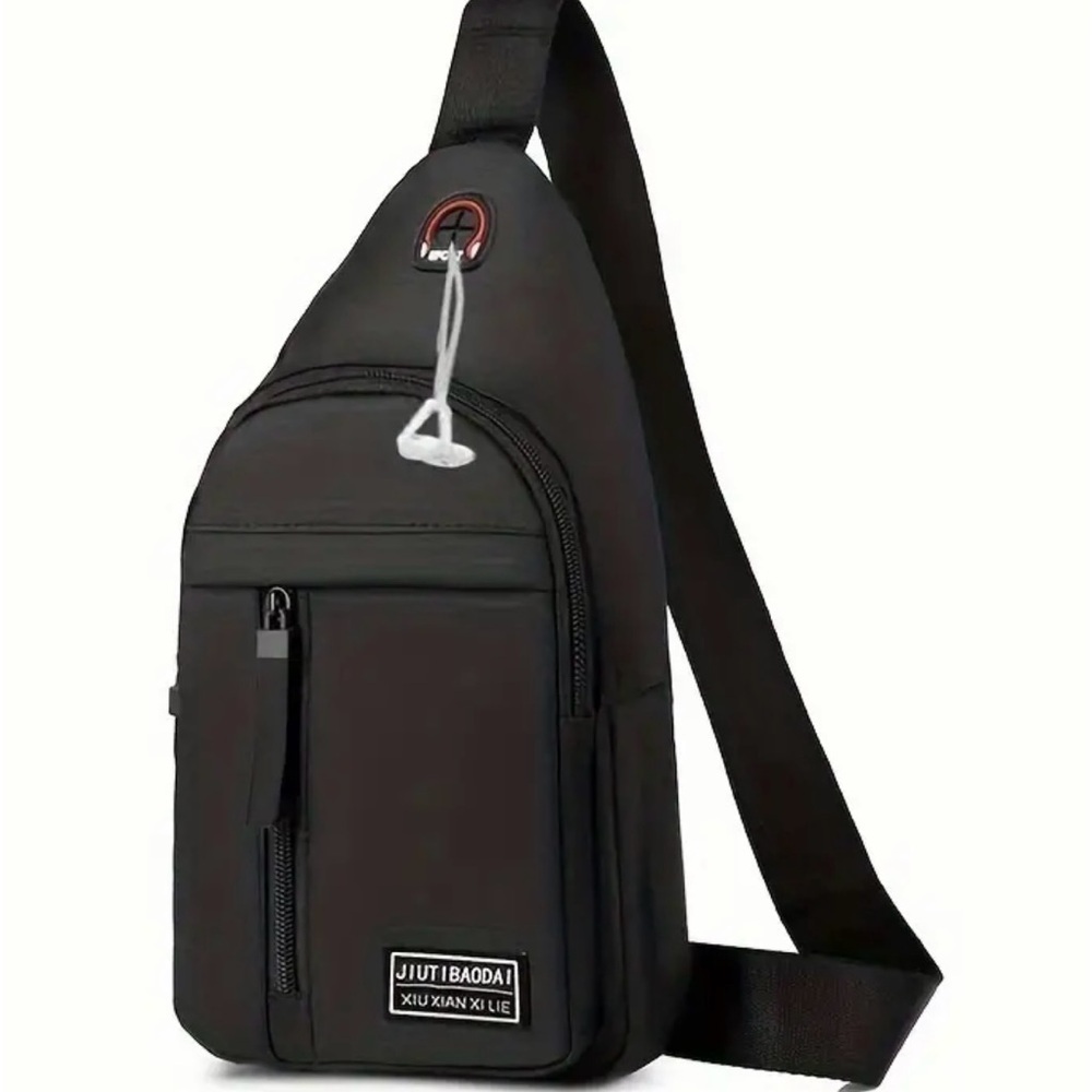 Crossbody Sling Bag Versatile Mini Chest Pack with Zip Closure for Outdoor